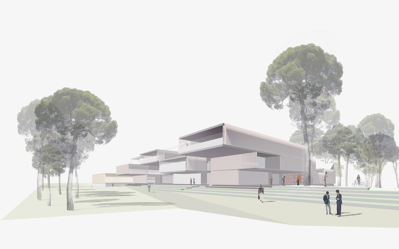 business school iese lateral de edificio dibujo olalquiaga arquitectos 2012