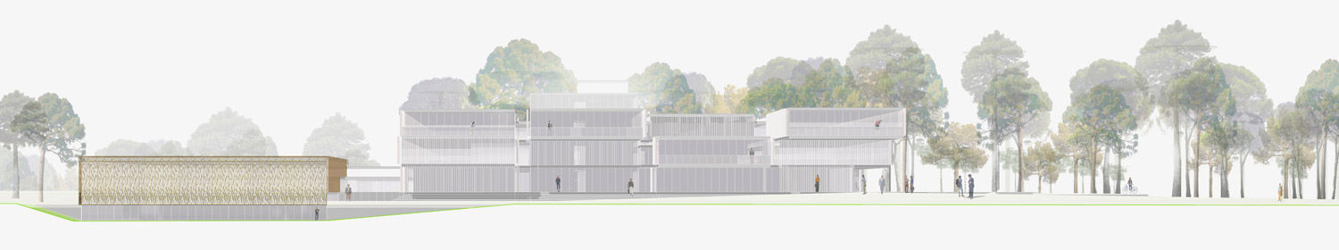 business school iese frontal de edificio dibujo olalquiaga arquitectos 2012